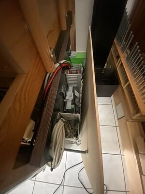 Hausorgel 6/III/P + 2 Tr. + plus Unitlade 12/III/P